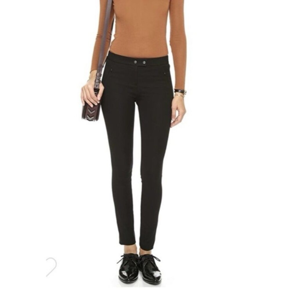 THEORY ADALWEN JETTY NAVY BLUE STRETCH PANTS, size 10